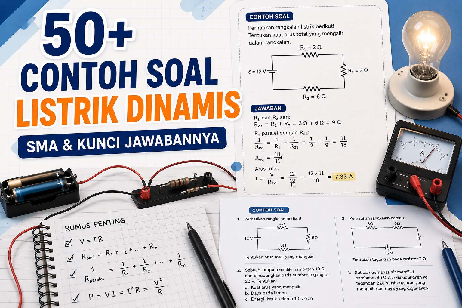 50+ Contoh Soal Listrik Dinamis SMA & Kunci Jawabannya
