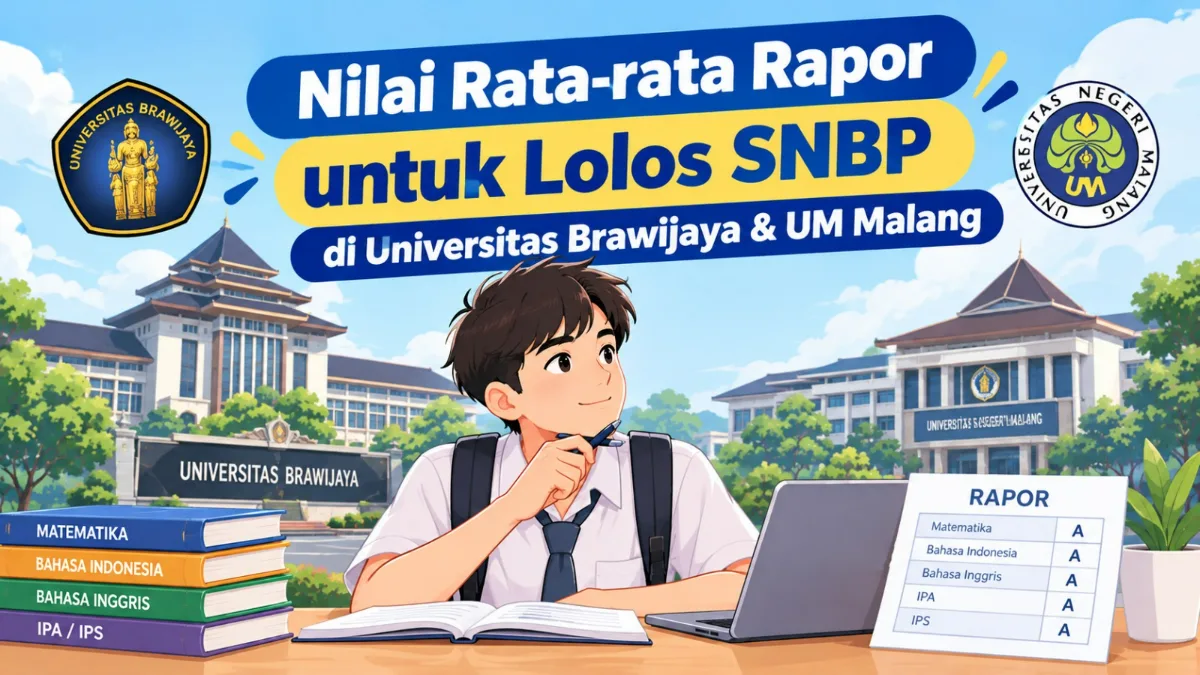 Nilai Rata-rata Rapor untuk Lolos SNBP di Universitas Brawijaya & UM Malang